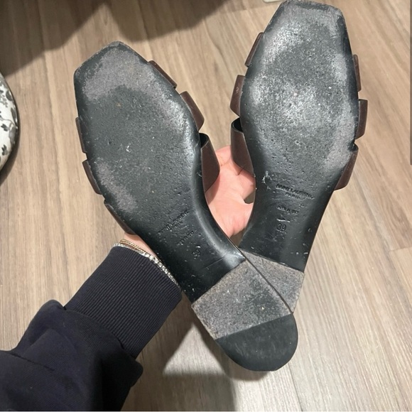 Saint Laurent Tribute Mules in Chocolate Brown - Picture 3 of 5